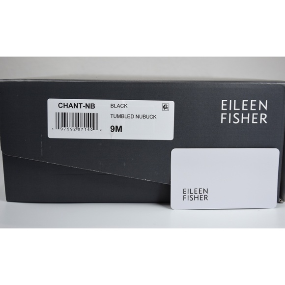 EILEEN FISHER NIB CHANT BLACK LEATHER PLATFORM WEDGE SANDAL. SIZE 9M - Picture 13 of 14